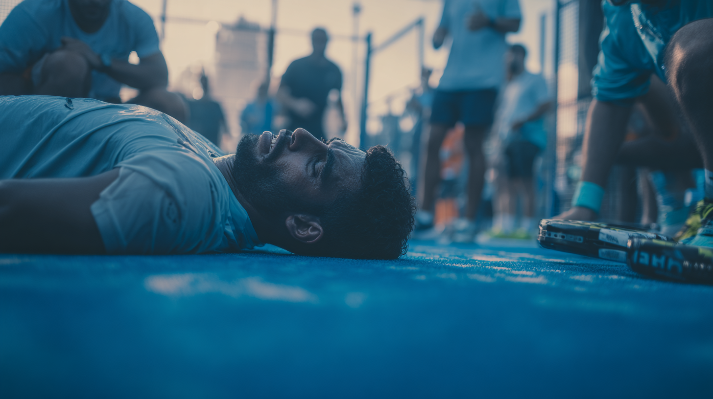 padel player injured